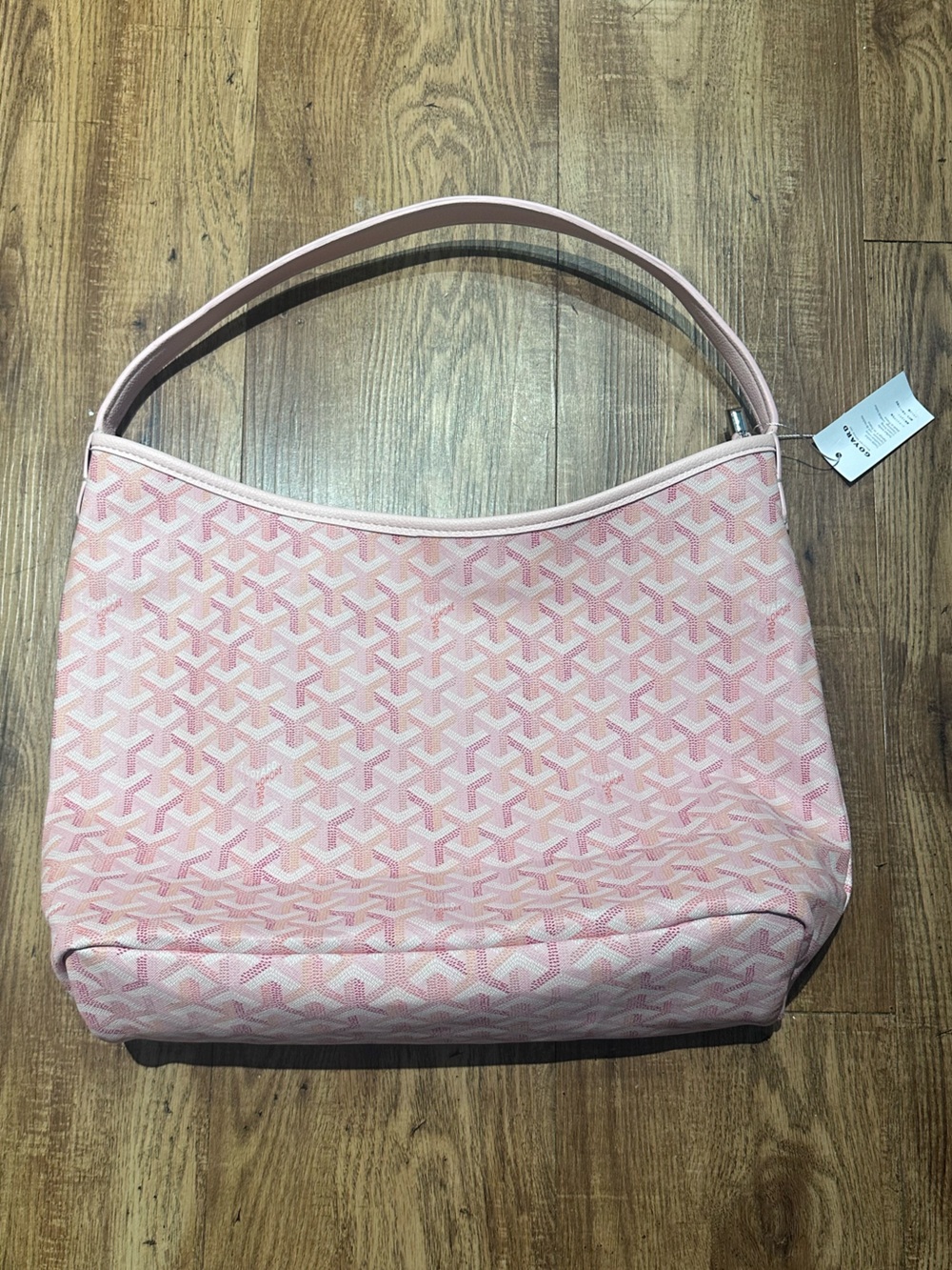 St. Louis Printed Hobo Tote Bag- Light Pink